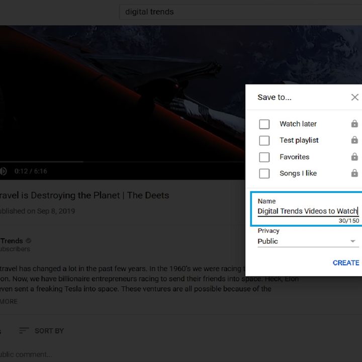 youtube playlist screenshot step 5