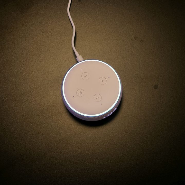 Amazon Echo Dot 3rd Gen Clock top