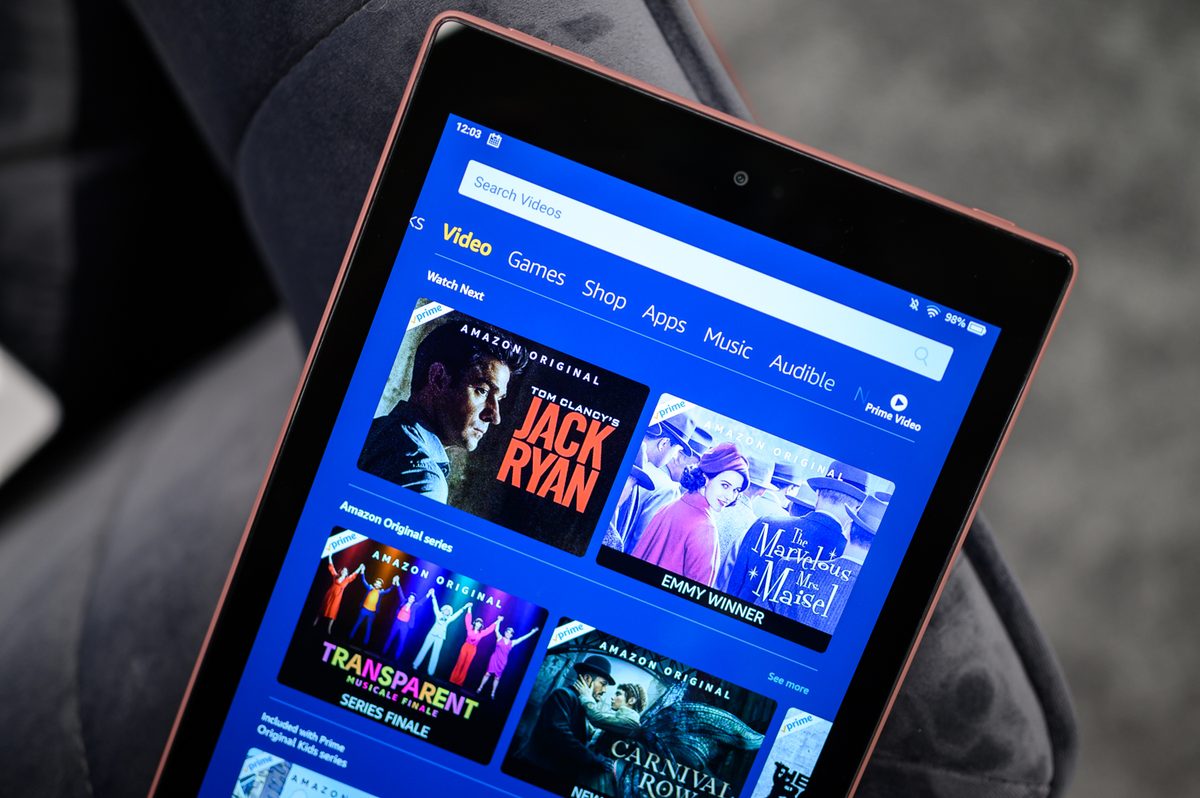 Amazon Fire HD 10 screen closeup
