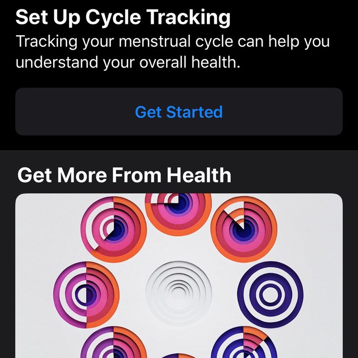 WatchOS 6's Cycle Tracking.