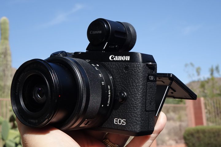 Canon EOS M6 Mark II with EVF-DC2