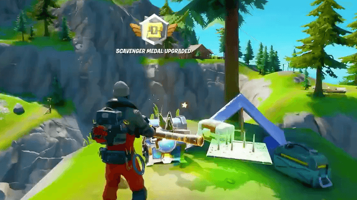 Fortnite Chapter 2 leaked trailer showing player ranking up scavenger medal