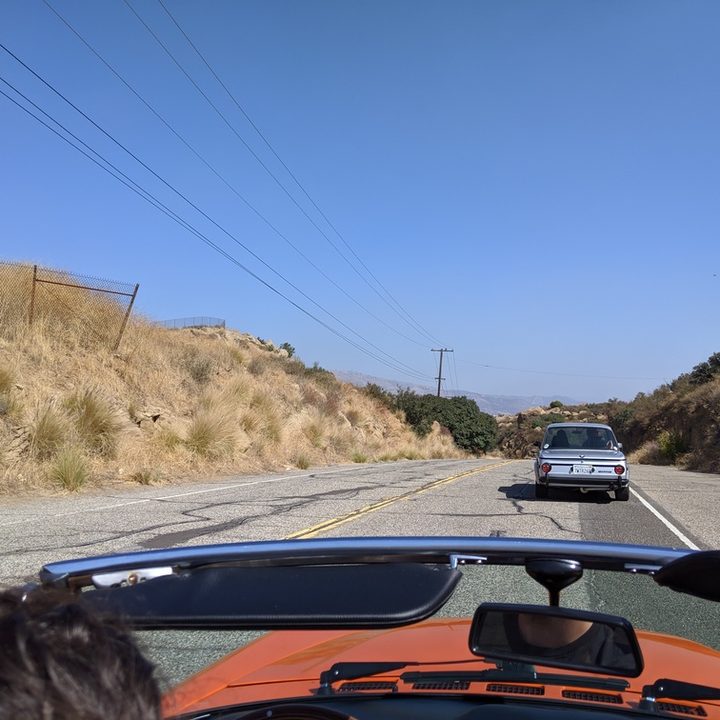 Electric GT Fiat 124 BMW 2002 driving