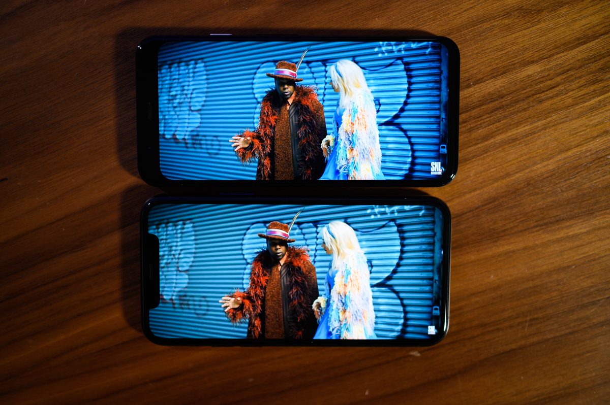 iPhone 11 Pro and Pixel 4 screen