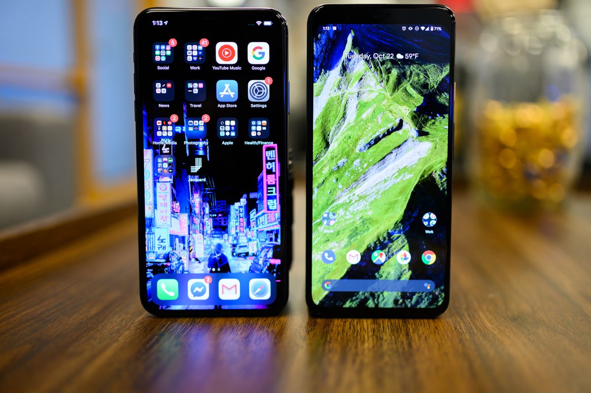iphone 11 pro max vs pixel 4 xl screen