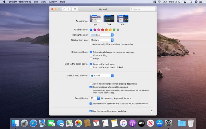 MacOS Catalina auto Dark Mode
