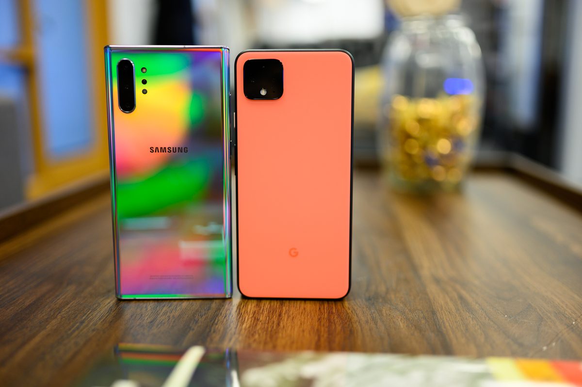 Samsung note 10 plus vs pixel 4 xl rear design