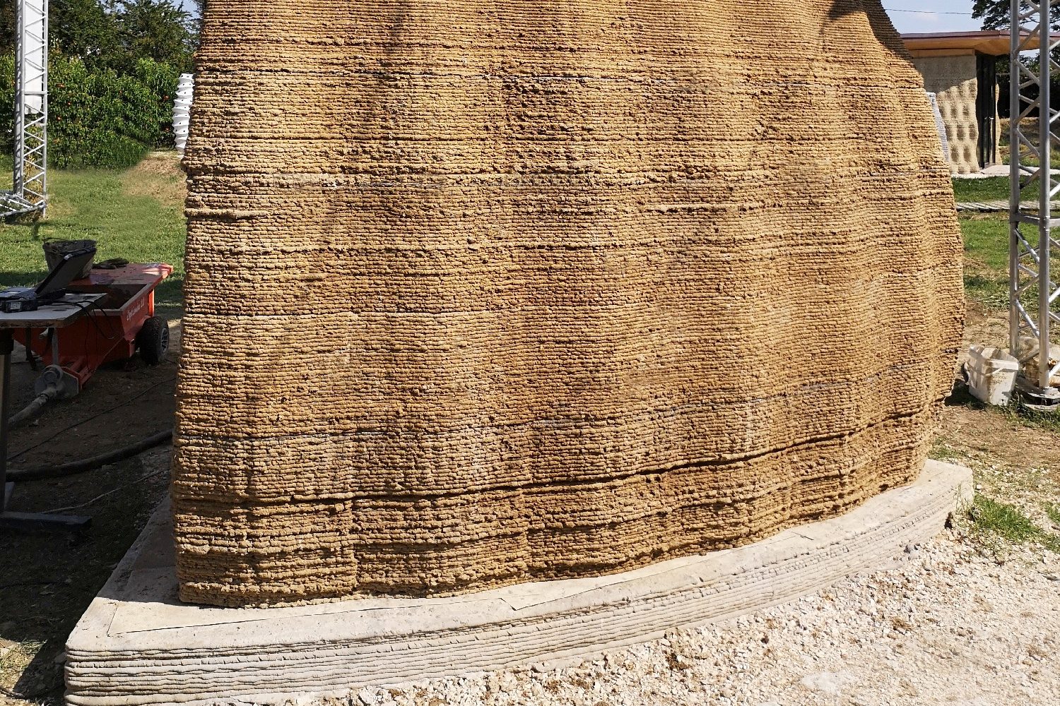 3d printed wasp nest house tecla earth wall section by crane img2