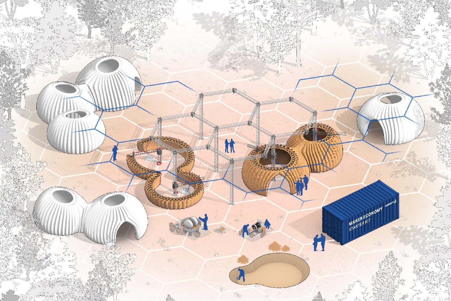 3d printed wasp nest house tecla maker economy starter kit
