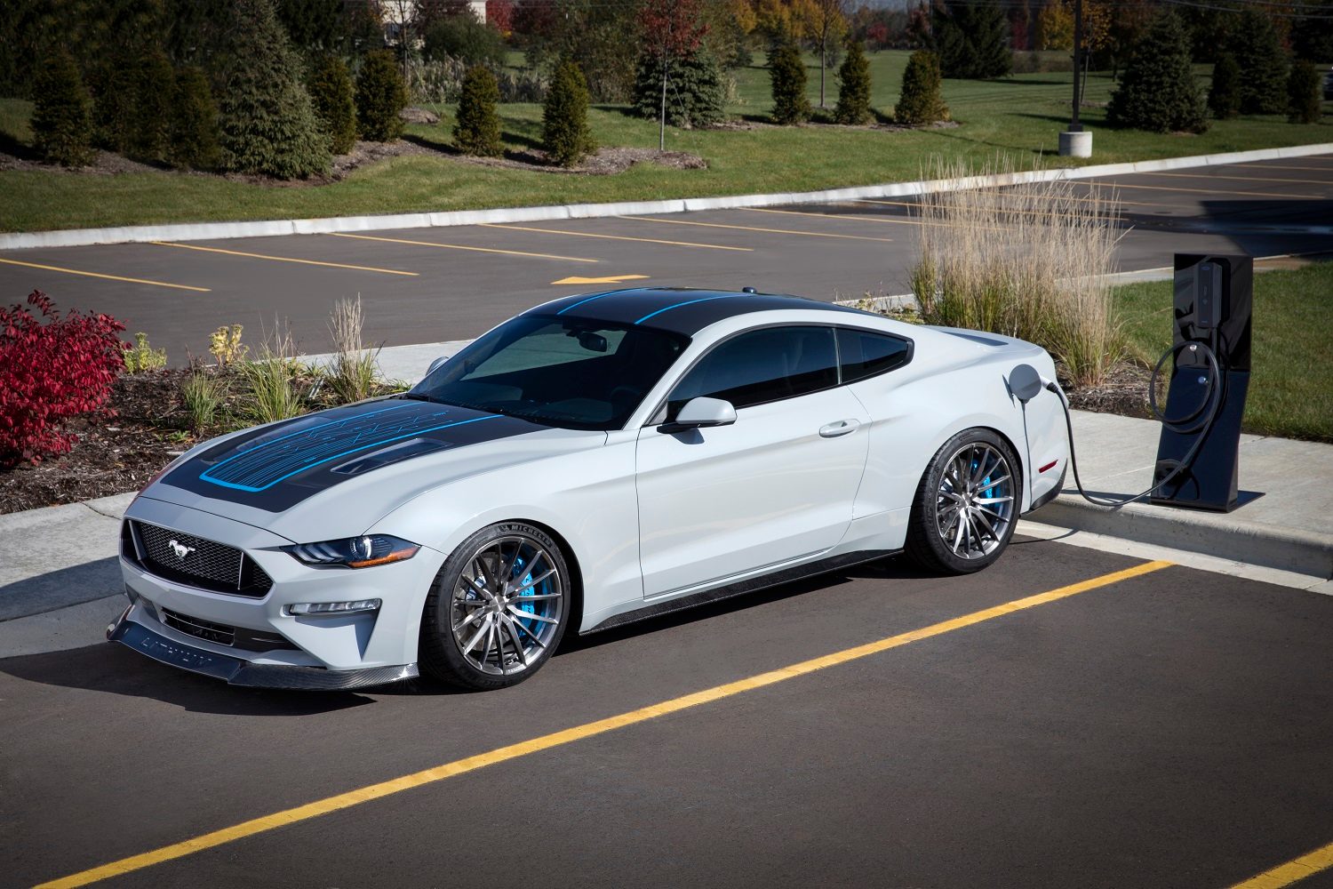 ford mustang lithium electric muscle car concept shown at sema 2019