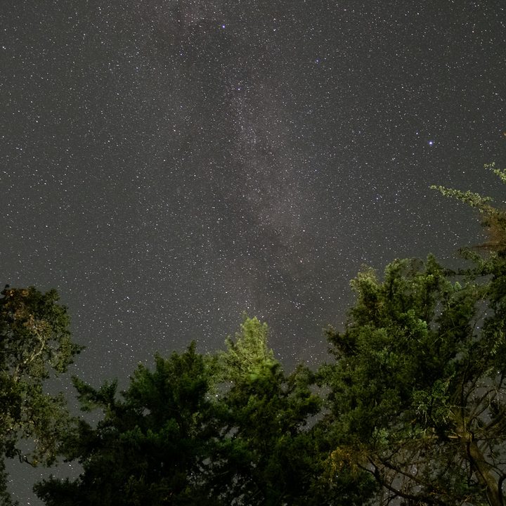 Photograph of Milky Way as it appeared out of the camera.