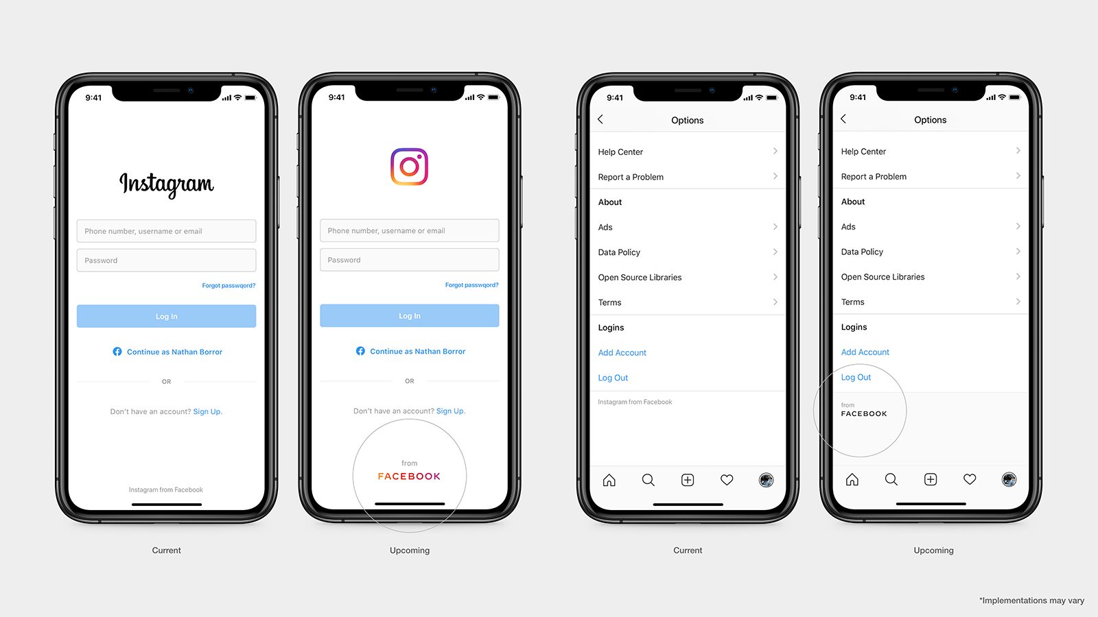 facebook logo update 2019 ig product screen