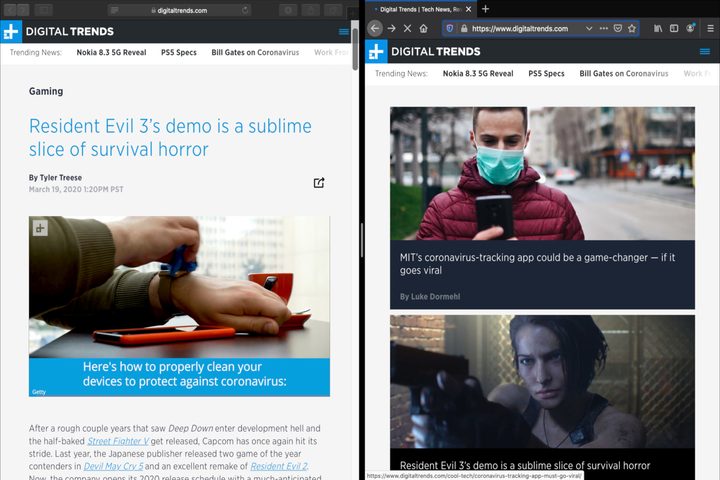 MacOS Catalina Split View