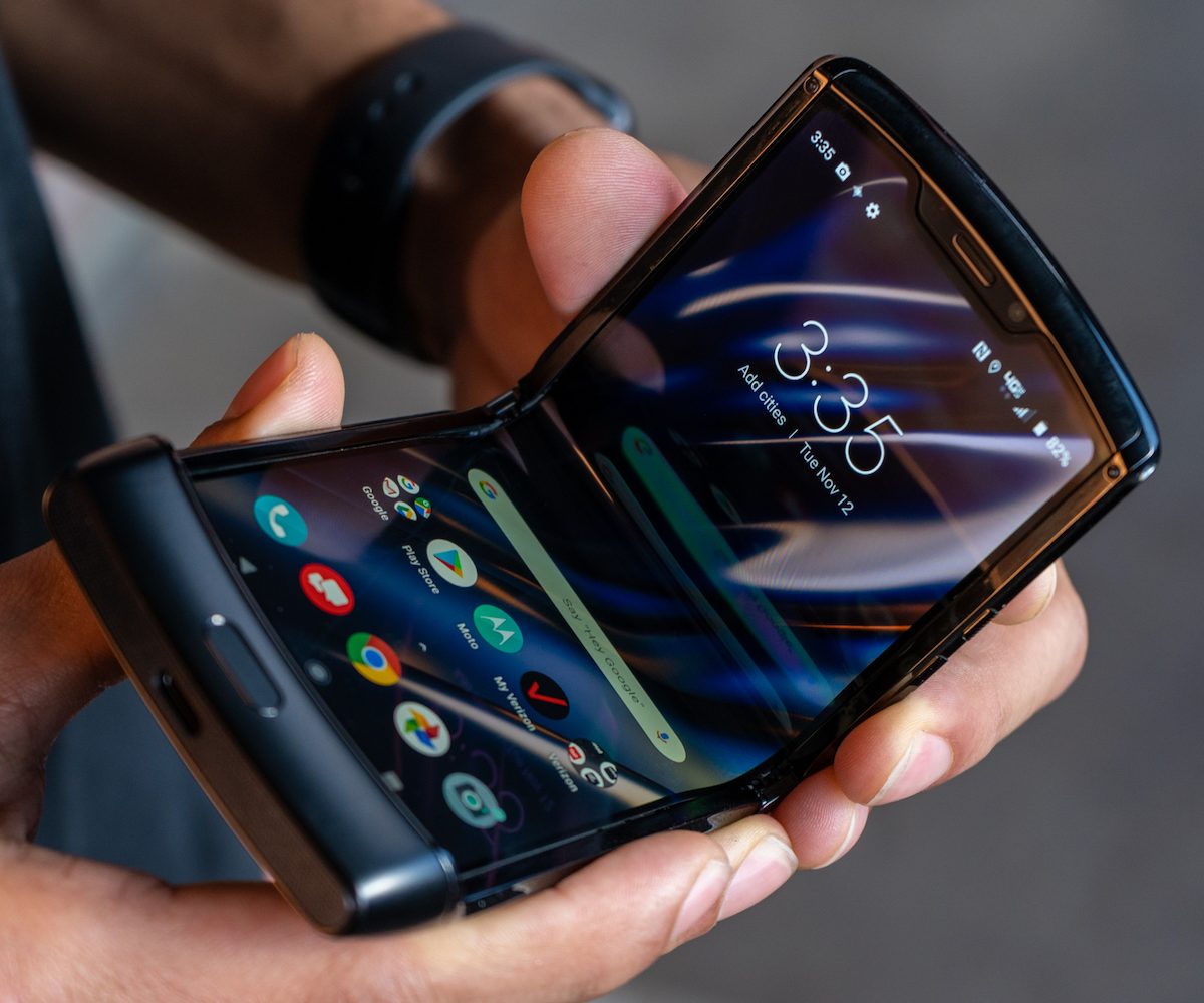 folding the new Motorola razr