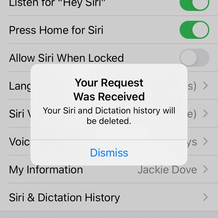 how to delete siri recordings from apple servers recording7