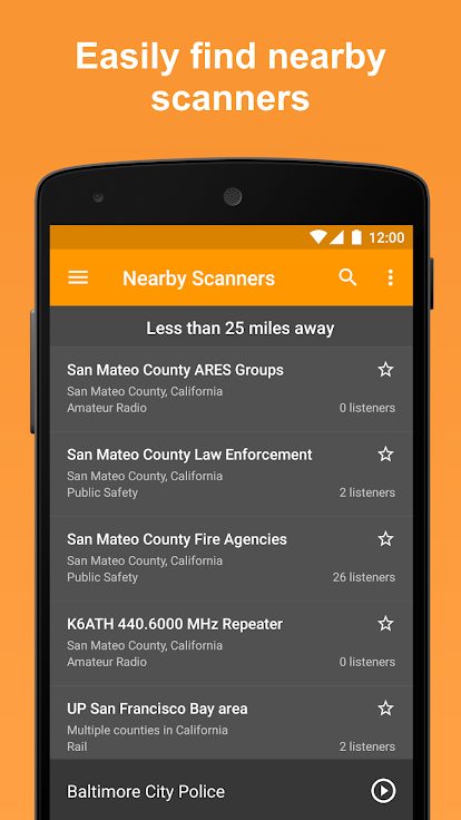 Scanner radio nearby scanners.