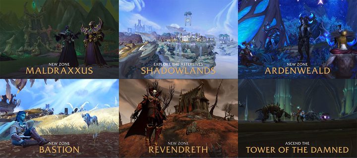 World of Warcraft Shadowlands new areas