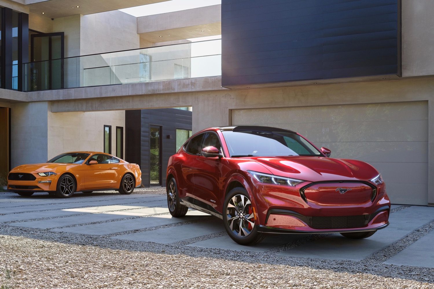 2021 Ford Mustang Mach-E and 2020 Ford Mustang