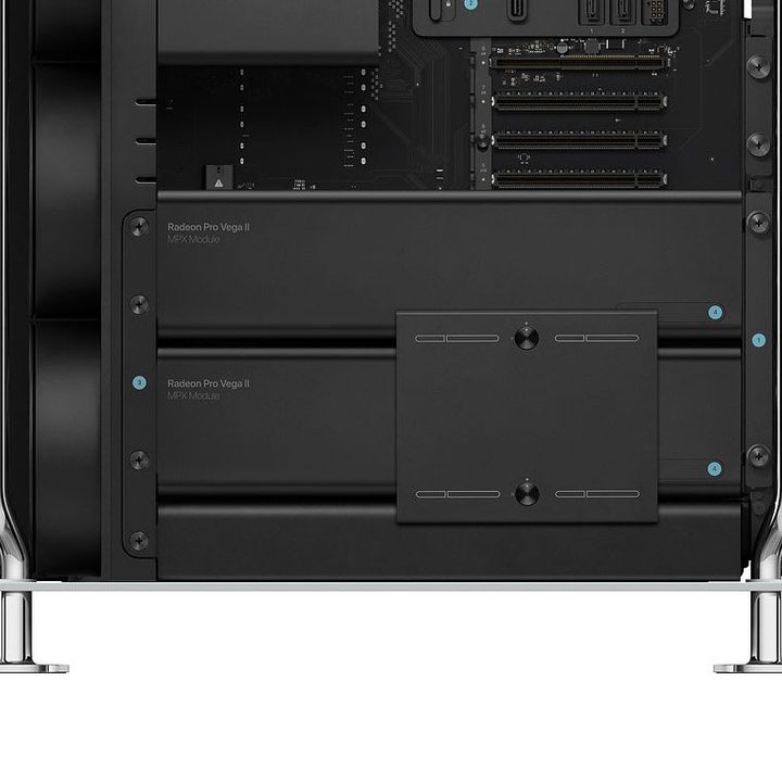 MPX modules inside the Apple Mac Pro.