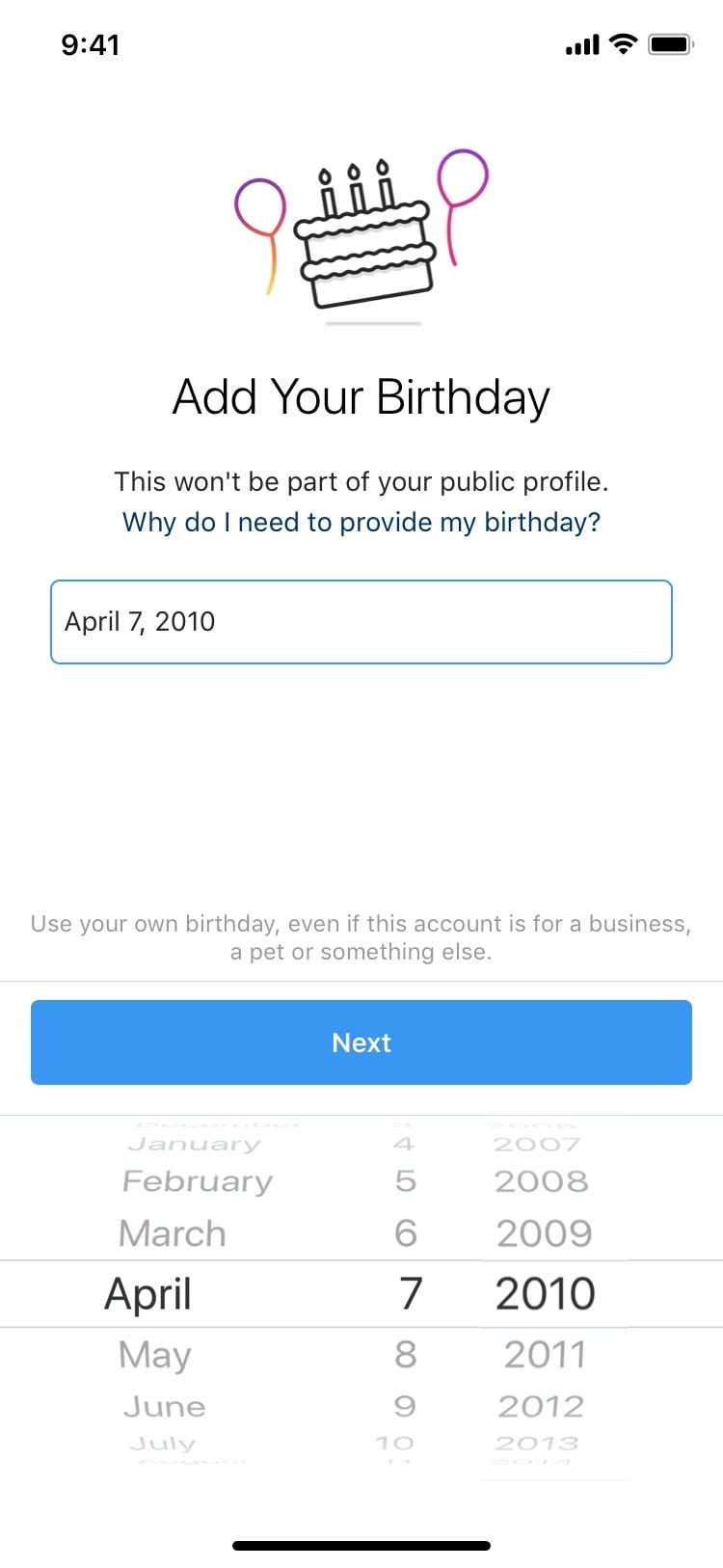 instagram age check page