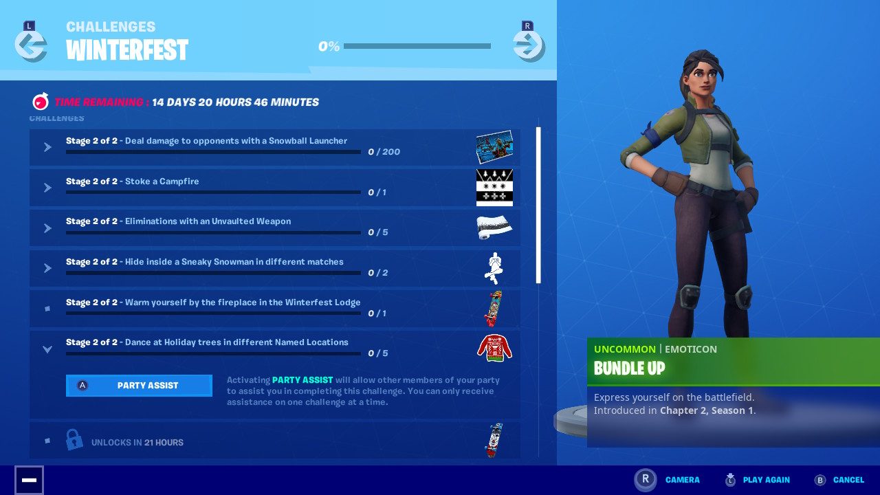 Fortnite Winterfest 2019 Challenges