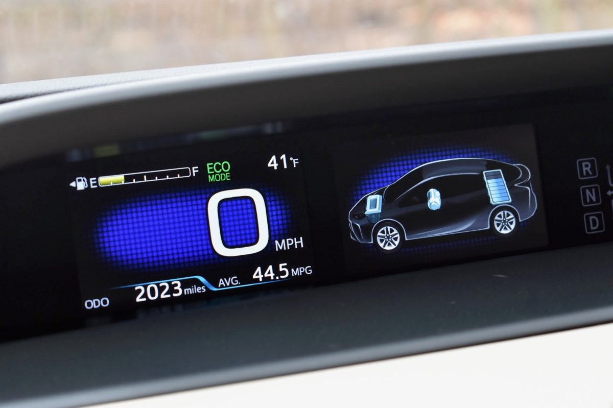2020 Toyota Prius AWD-e digital display