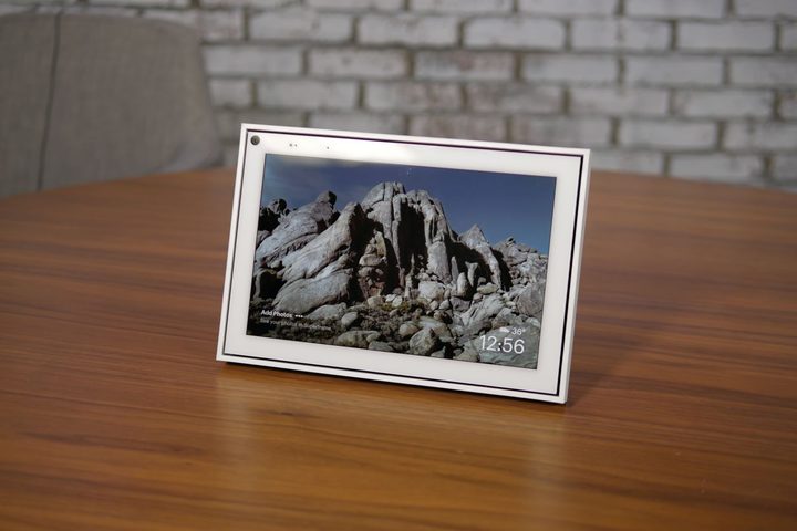 Facebook Portal 10-inch 2019 on table sideways