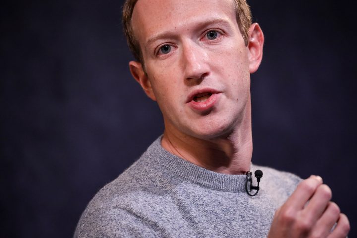 Facebook CEO Mark Zuckerberg speaking on a panel at the Paley Center for Media