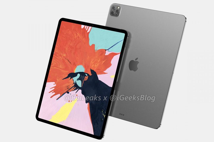 Render of 2020 12.9 inch iPad