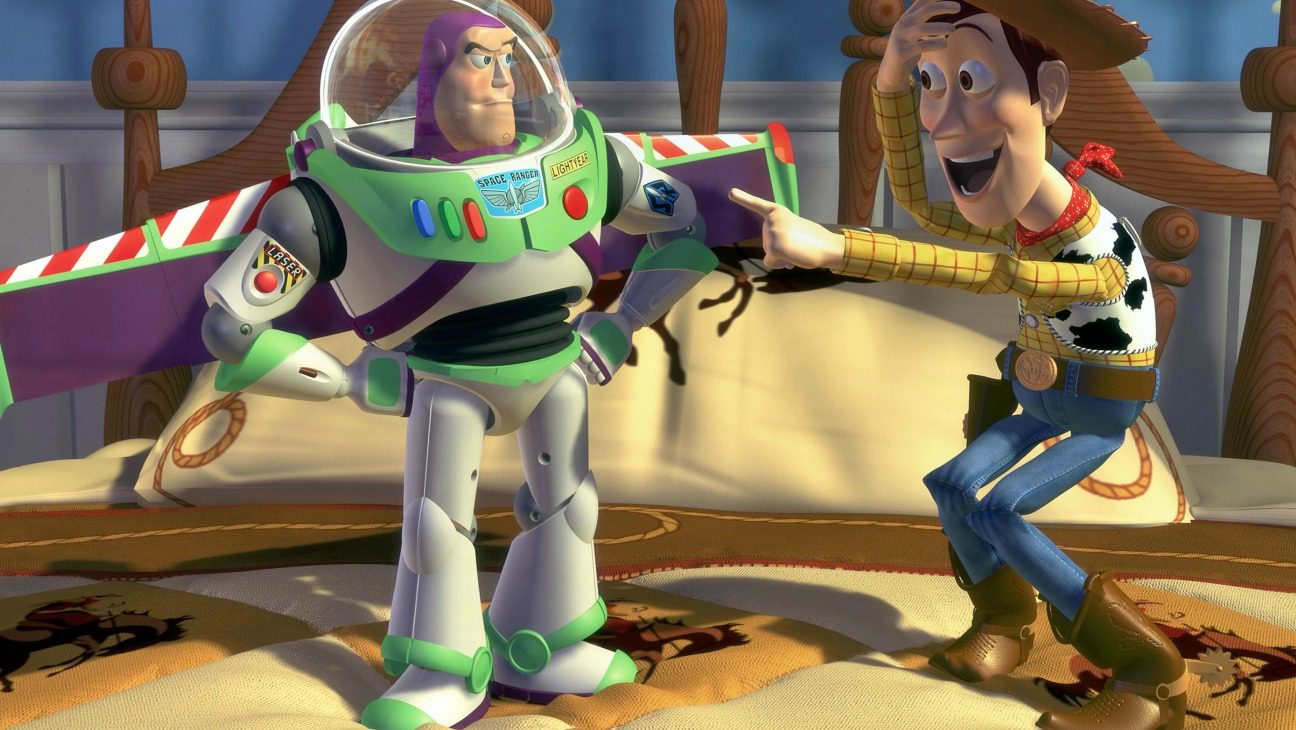 Woody and Buzz in Toy Story