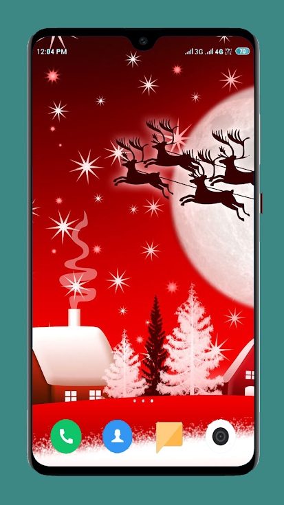 Christmas Wallpaper 4K reindeer.