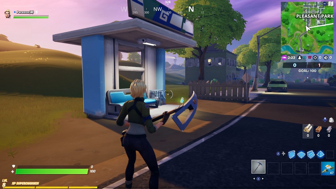 Fortnite Pleasant Park Bus Stop