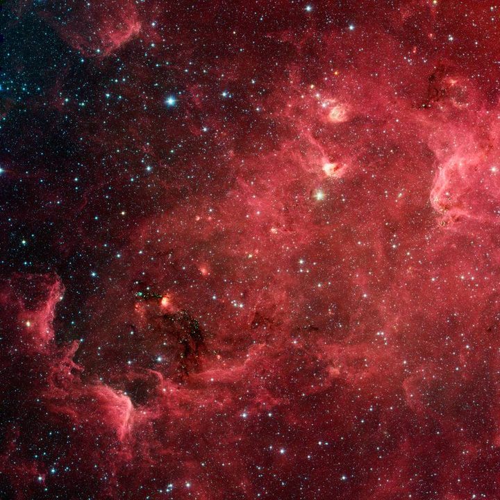 This swirling landscape of stars is known as the North America Nebula.