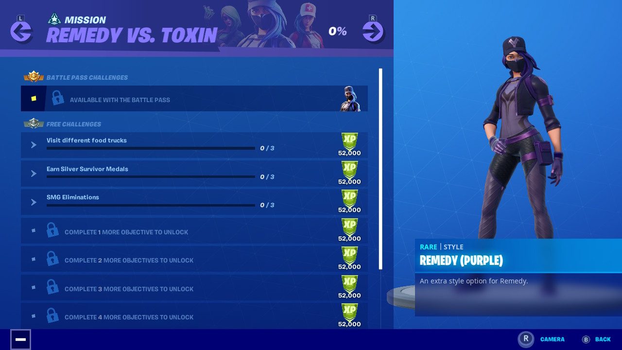 Fortnite Remedy vs Toxin Challenges
