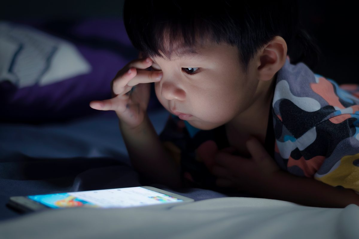 Child Using Smartphone