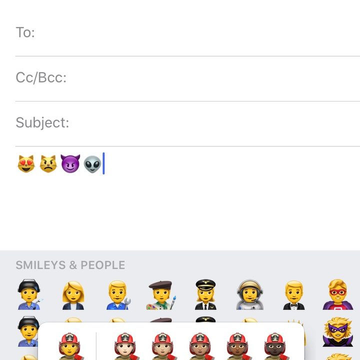 text alternates emoji.