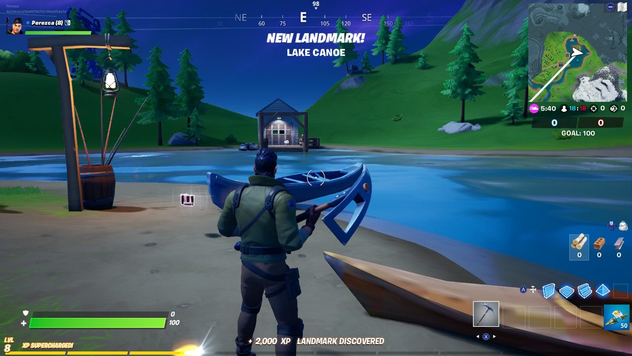 Fortnite Lake Canoe