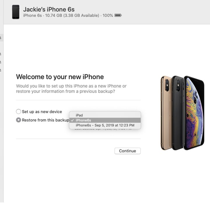 Use your Mac to restore from a backup (iOS 13 and macOS Catalina)