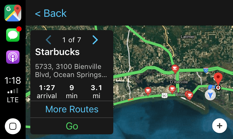 Apple CarPlay Google Maps