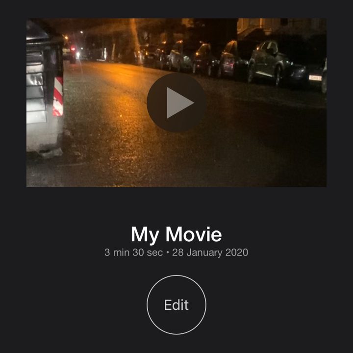 iMovie save screen
