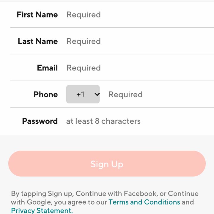 DoorDash personal info