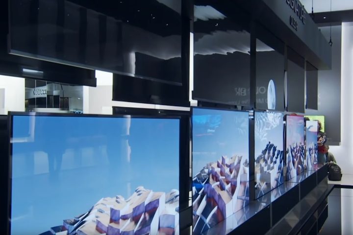 LG roll-down OLED TV