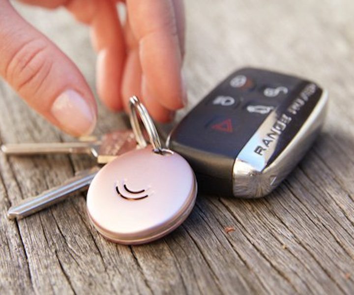 Orbit Keys tracker with Bluetooth LE attached to a bunch of keys.
