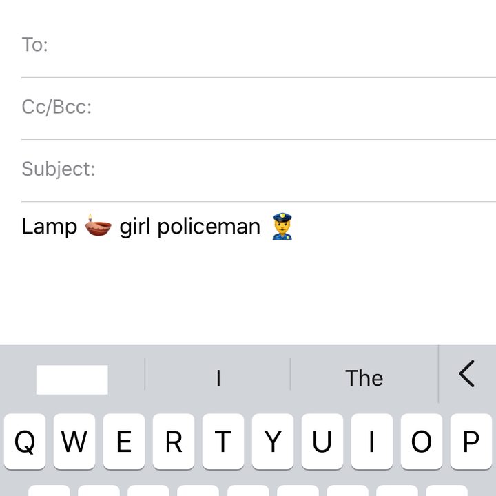 Predictive text at work in iOS 13 and 14.