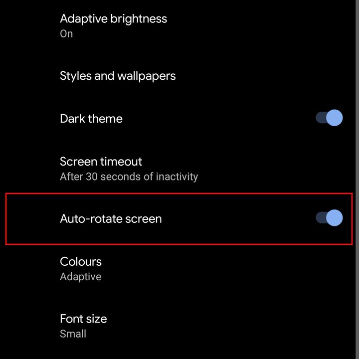 android 10 tips and tricks rotating settings 2