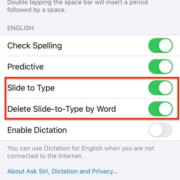 Slide to type in iOS 13 and 14.