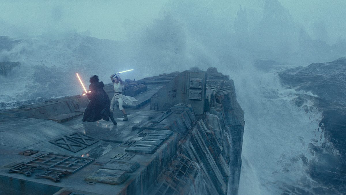 Star Wars The Rise of Skywalker lightsaber water battle