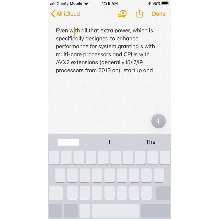 iOS Keyboard Trackpad in iOS 13 and 14.
