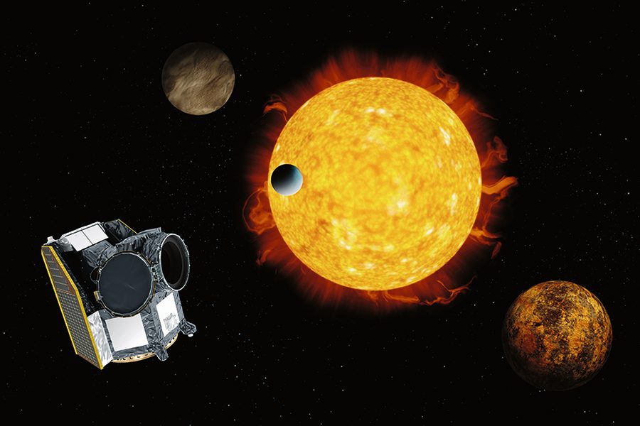 Illustration of CHEOPS, ESA&rsquo;s first exoplanet mission
