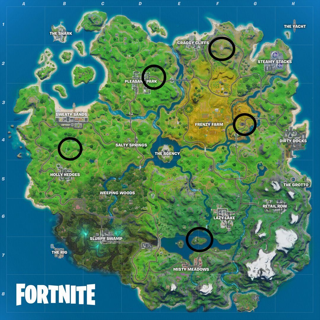 Fortnite Shadow Safe Houses Map